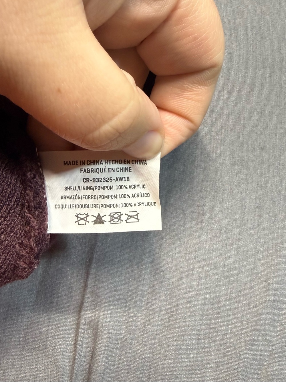 Puma Pink and Plum Knit Pom Beanie - Picture 3 of 3